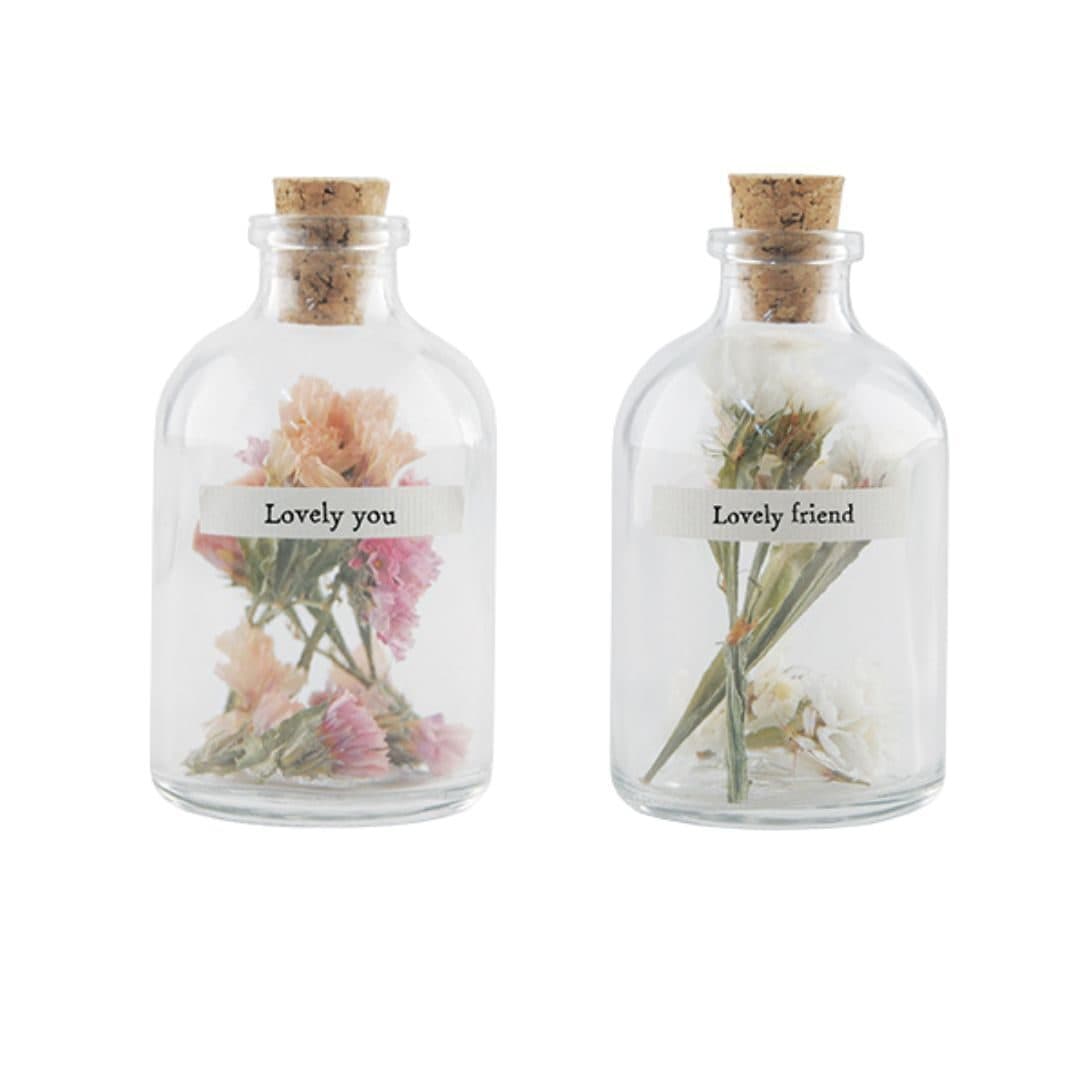 East of India Dried Flower Bottle — Lovely You or Lovely Friend