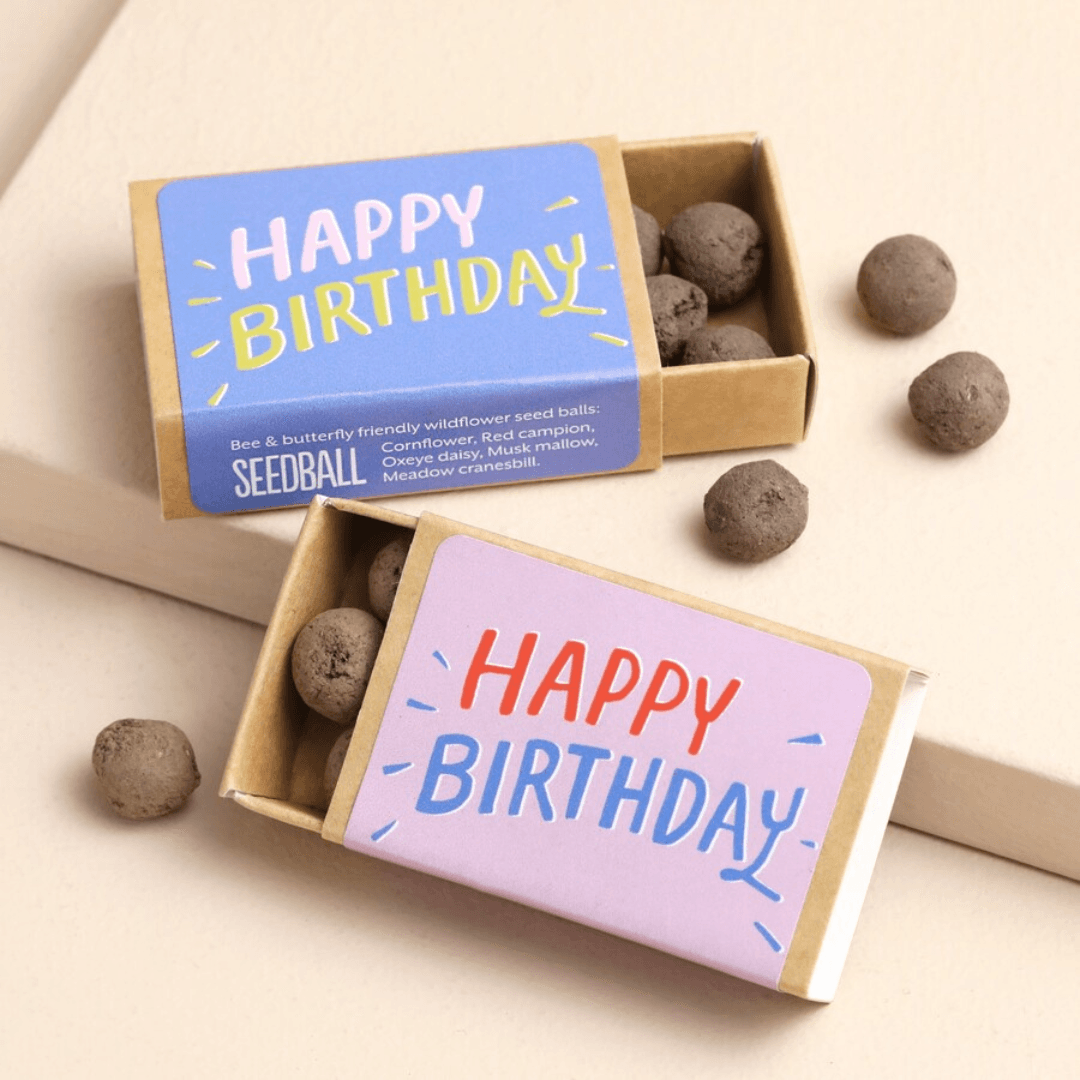 Happy Birthday Seedball Matchbox Gift
