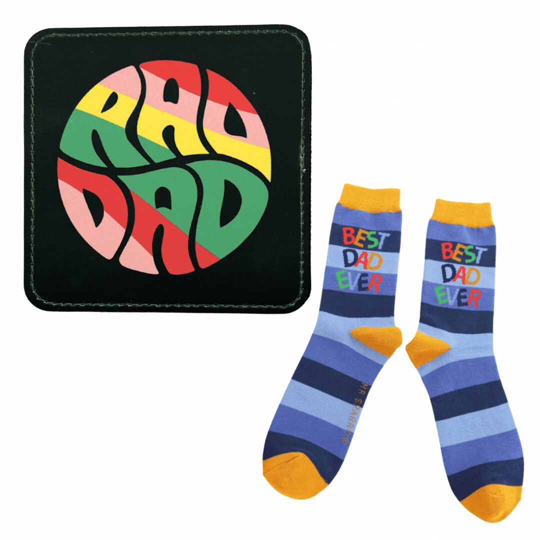 Best Dad Ever Socks and Coaster Gift Set
