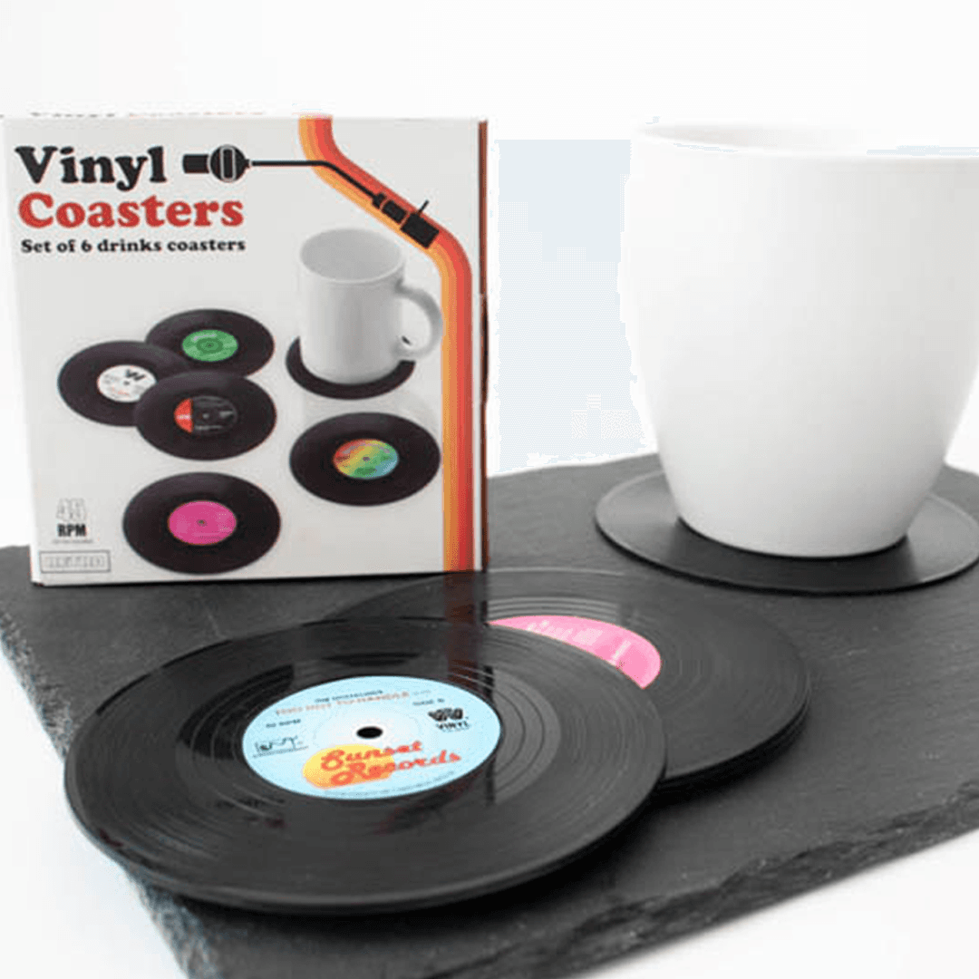 Retro Vinyl Coasters