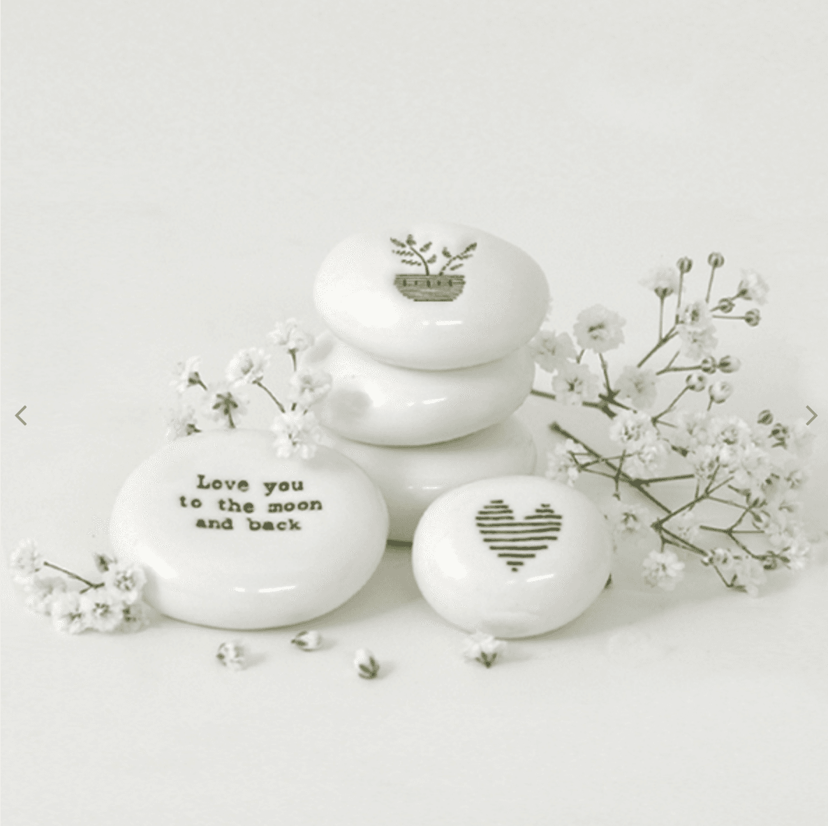 Porcelain Sentiment Pebbles — Six Heartfelt Messages Worth Holding Onto