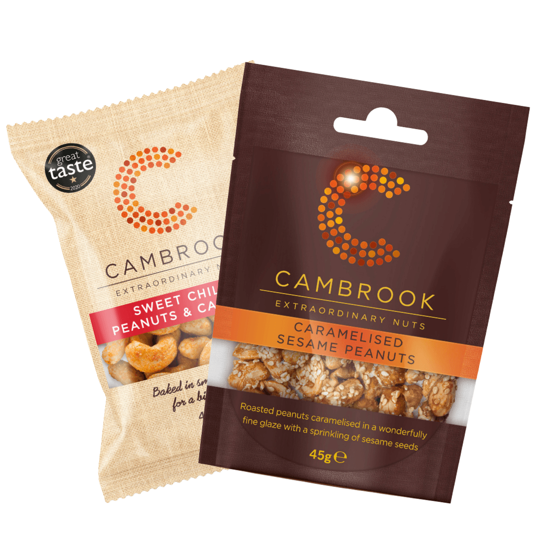 Cambrook Gourmet Nuts 45g — Two Award-Winning Flavours