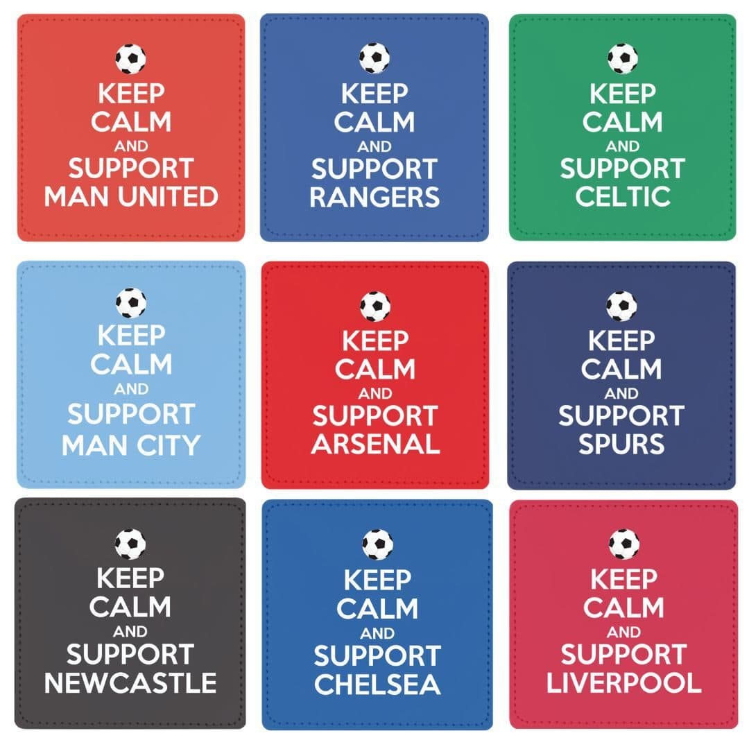 Keep Calm and Support... Football Coaster — For the Fan Who Bleeds Their Colours