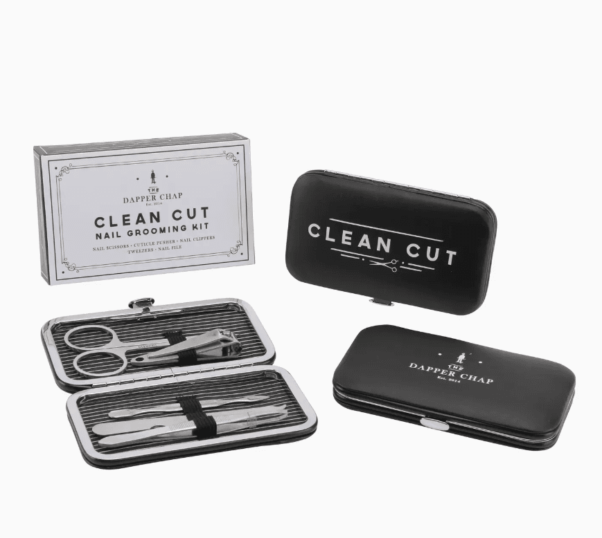Clean Cut Mens Manicure Set with Travel Case