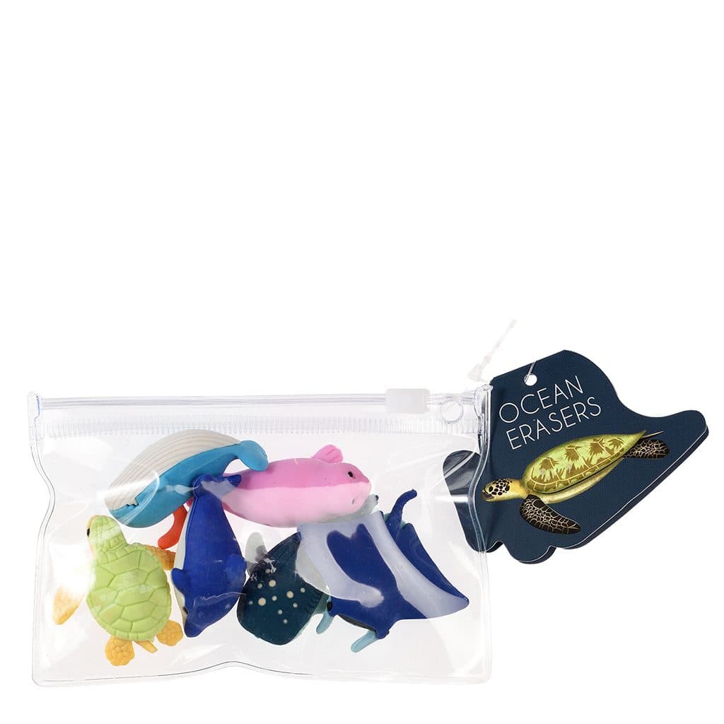 Ocean animal erasers