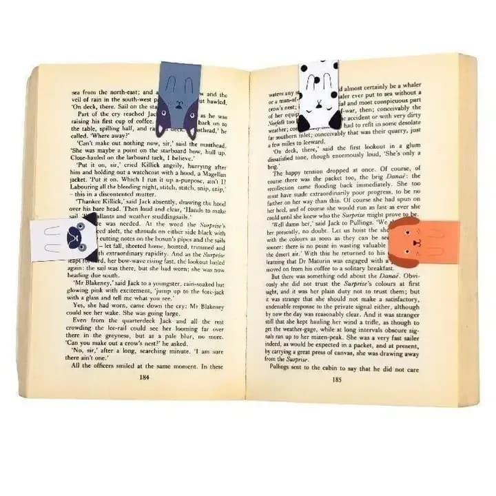 Magnetic Bookmarks with Four Cute Cat or Dog Designs