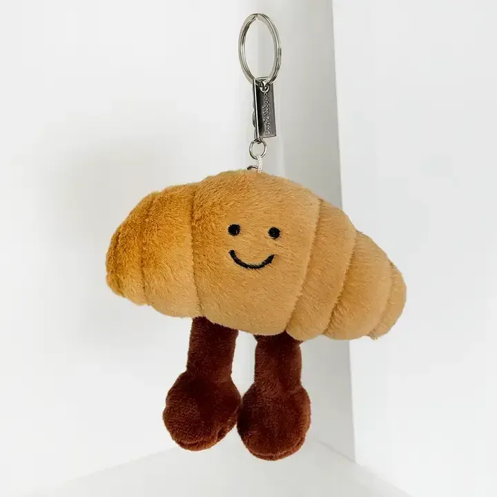 Coconut Lane Cutesy Croissant Bag Charm - Clip-On Pastry Charm for Your Bag