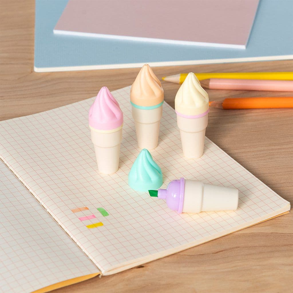 Mini highlighters (set of 4) - Ice cream