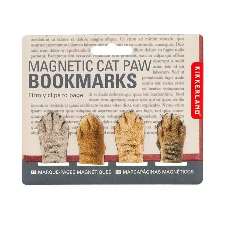Magnetic Cat Paw Bookmark for the Reader with a Cat on Their Lap