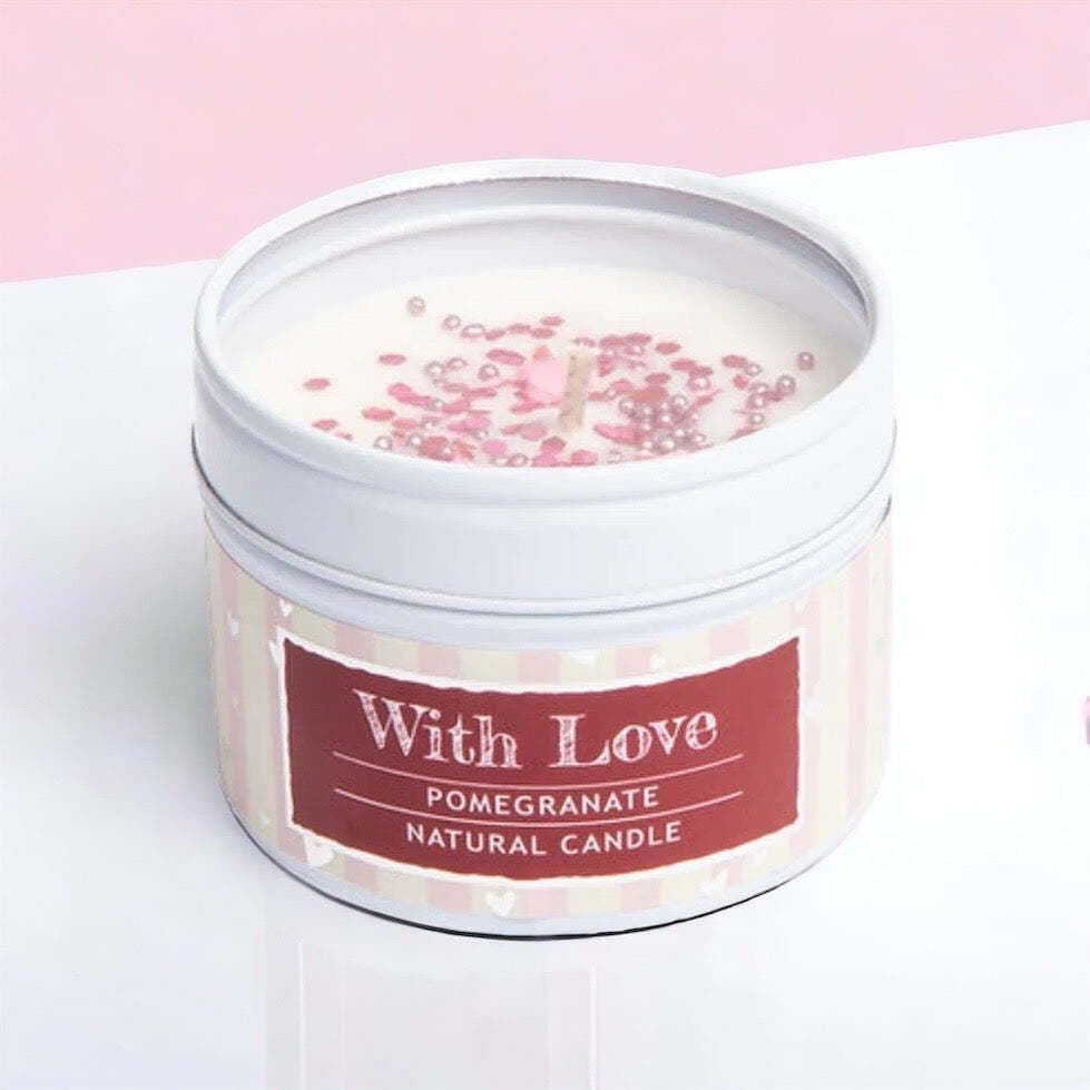 With Love Sentiment Candle