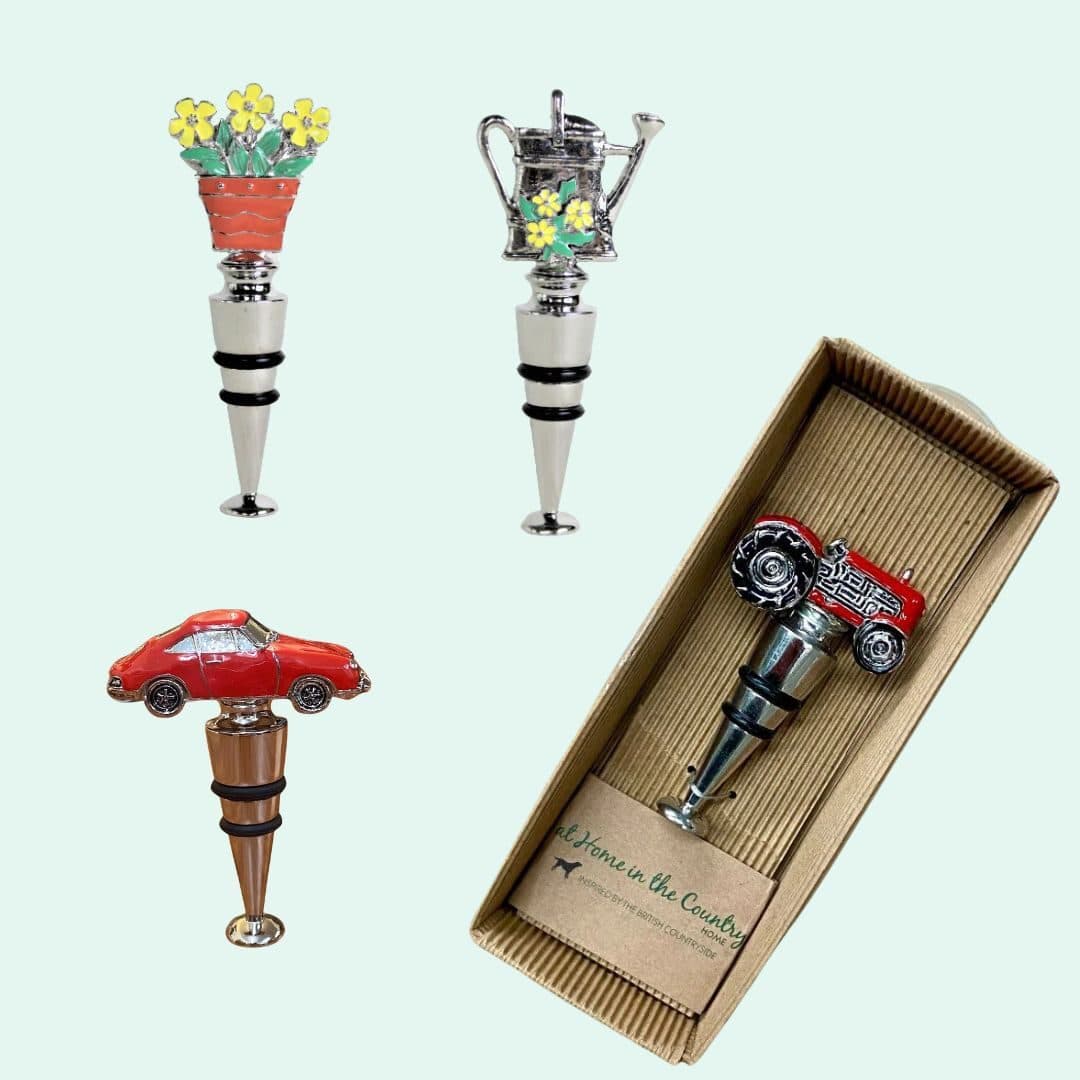 Hand Enamelled Novelty Bottle Stopper - Four Fun Designs