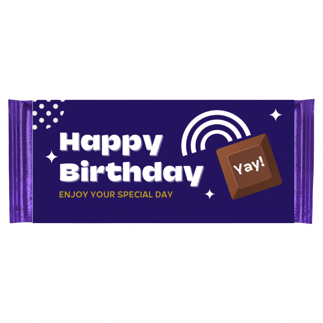 Cadbury's Dairy Milk Chocolate Bar with personalised wrapper 110g
