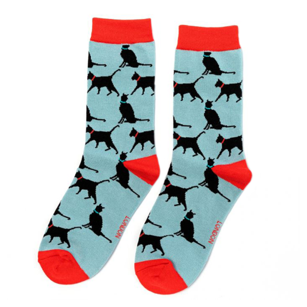 Miss Sparrow Bamboo Socks - Lucky Cats (size 4-7)