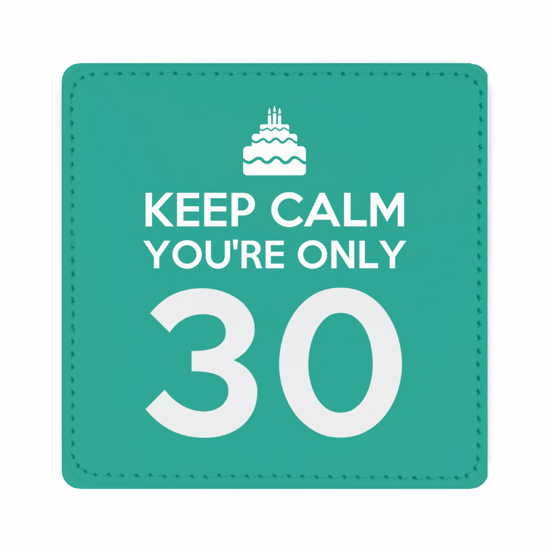 'Toast Your New Decade' Keep Calm Coaster and Gin Miniature 5cl