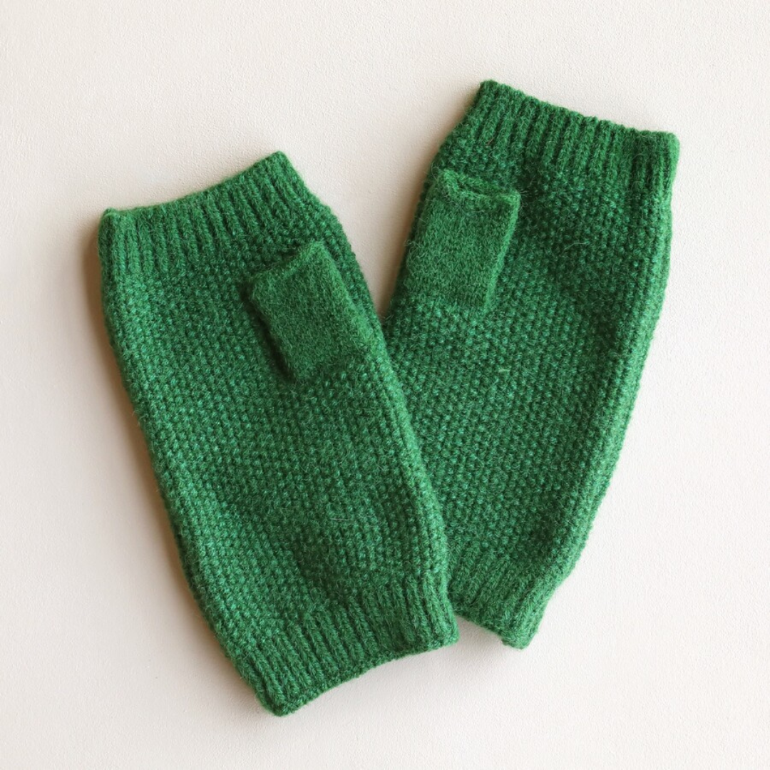 Fingerless Glove Hand Warmers in Emerald Green or Lilac
