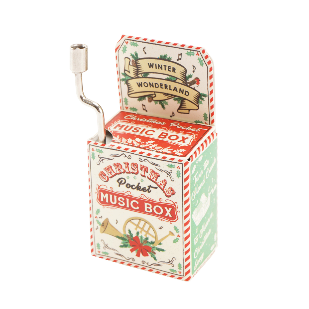 Christmas Original Hand Crank Music Box: Choice of 3