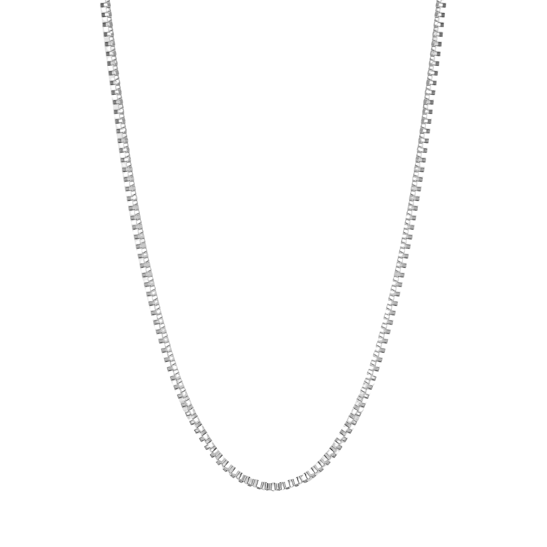 Bartlett London Men's Box Chain Necklace: Steel or Gold