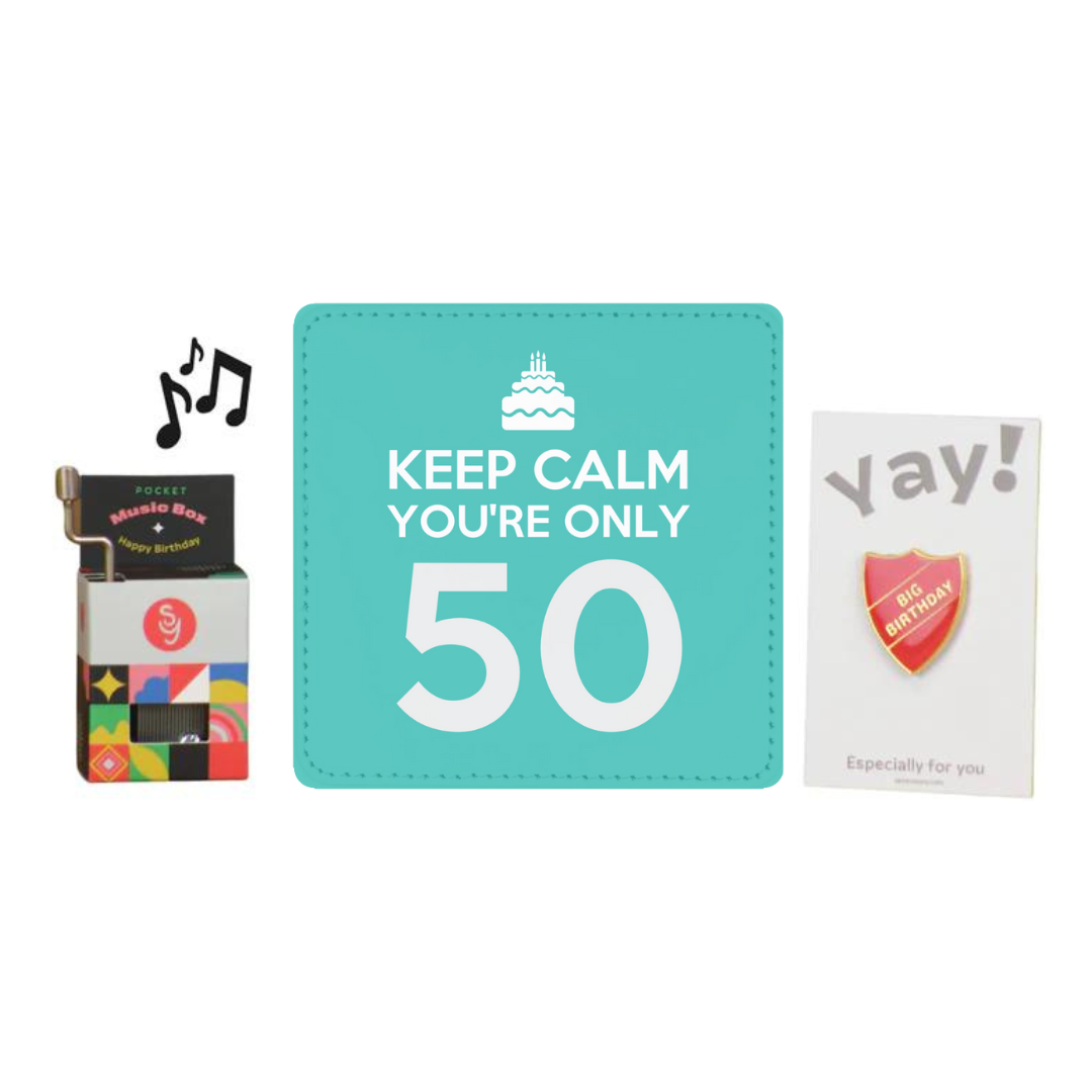 Keep Calm Coaster & Birthday Celebration Pack