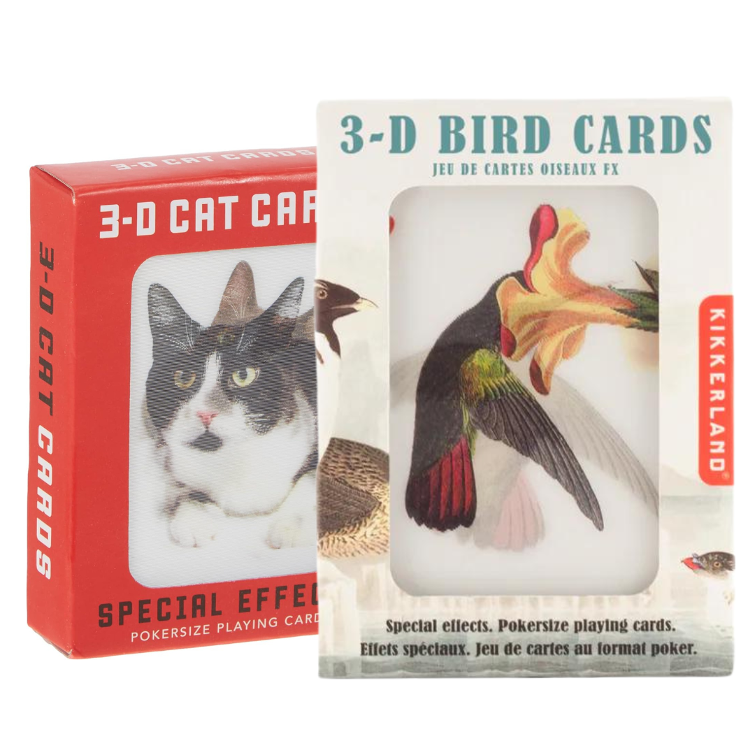 3D Playing Cards - Cats or Birds