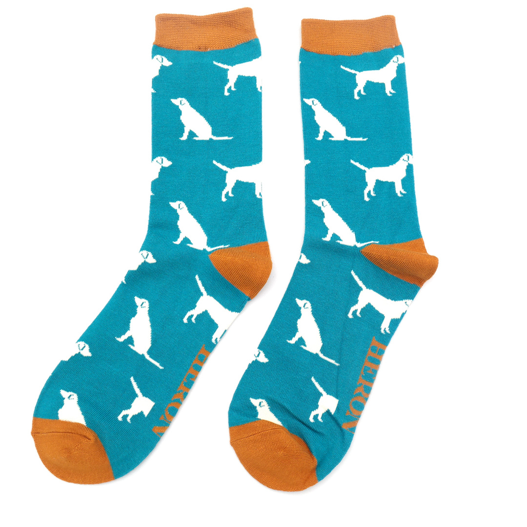 Mr Heron Bamboo Socks - Labradors (size 7-11)