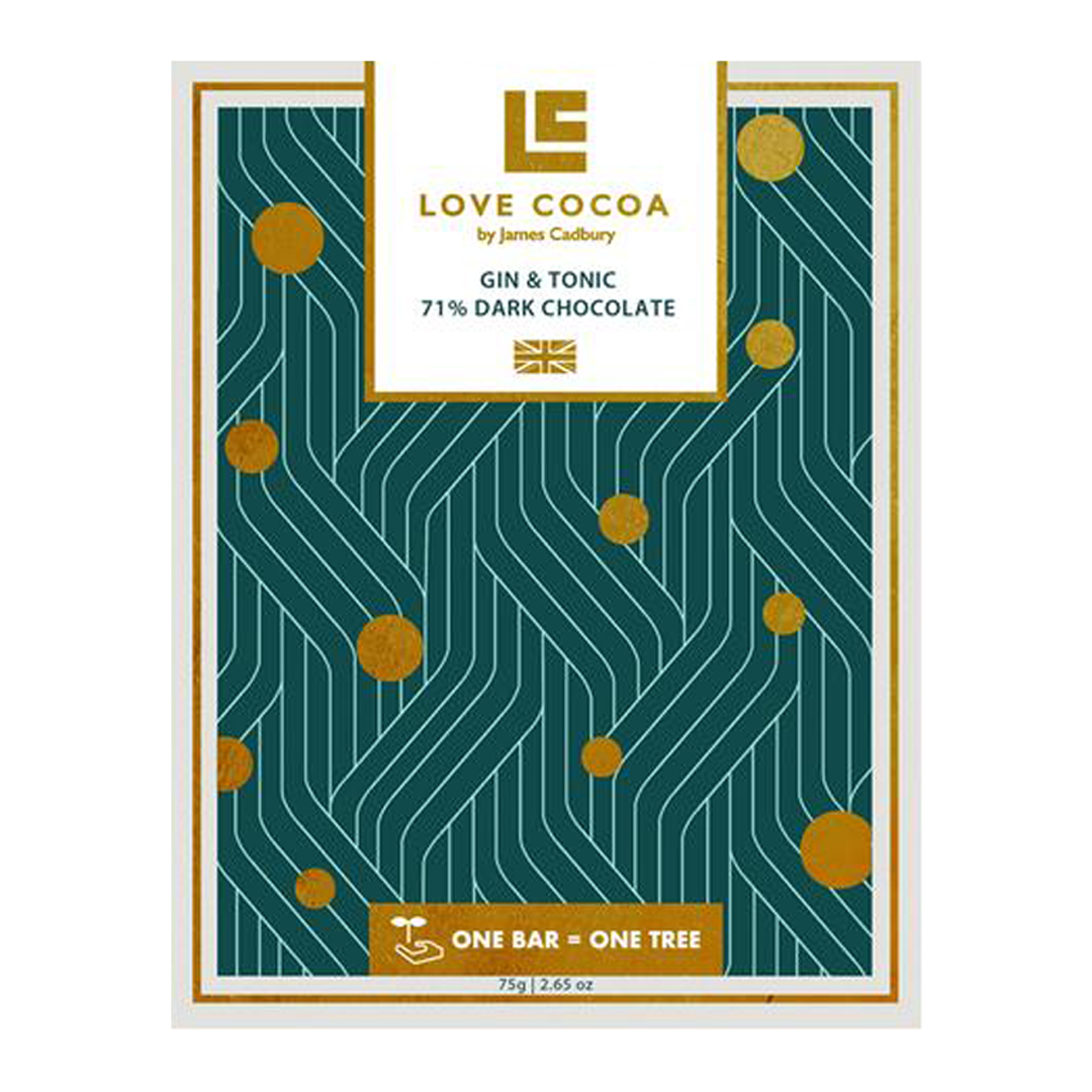 Love Cocoa Gin & Tonic Dark Chocolate Bar 75g