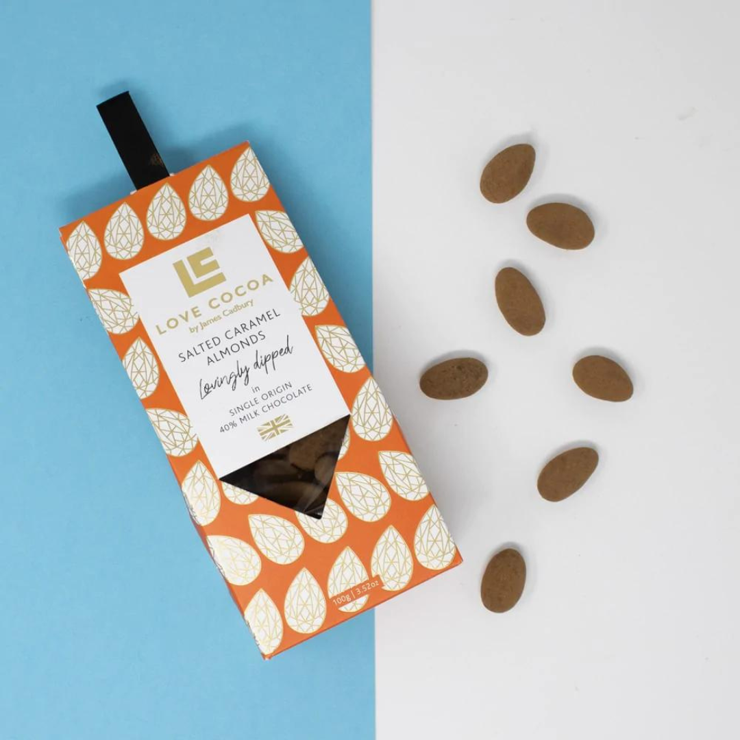 Lovingly Dipped Salted Caramel Milk Chocolate Covered Almonds 100G