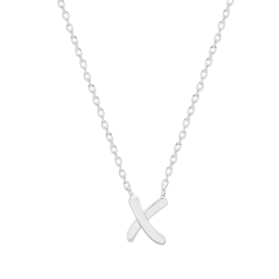 Estella Bartlett Kiss Necklace - 'With Love': Gold or Silver Plated